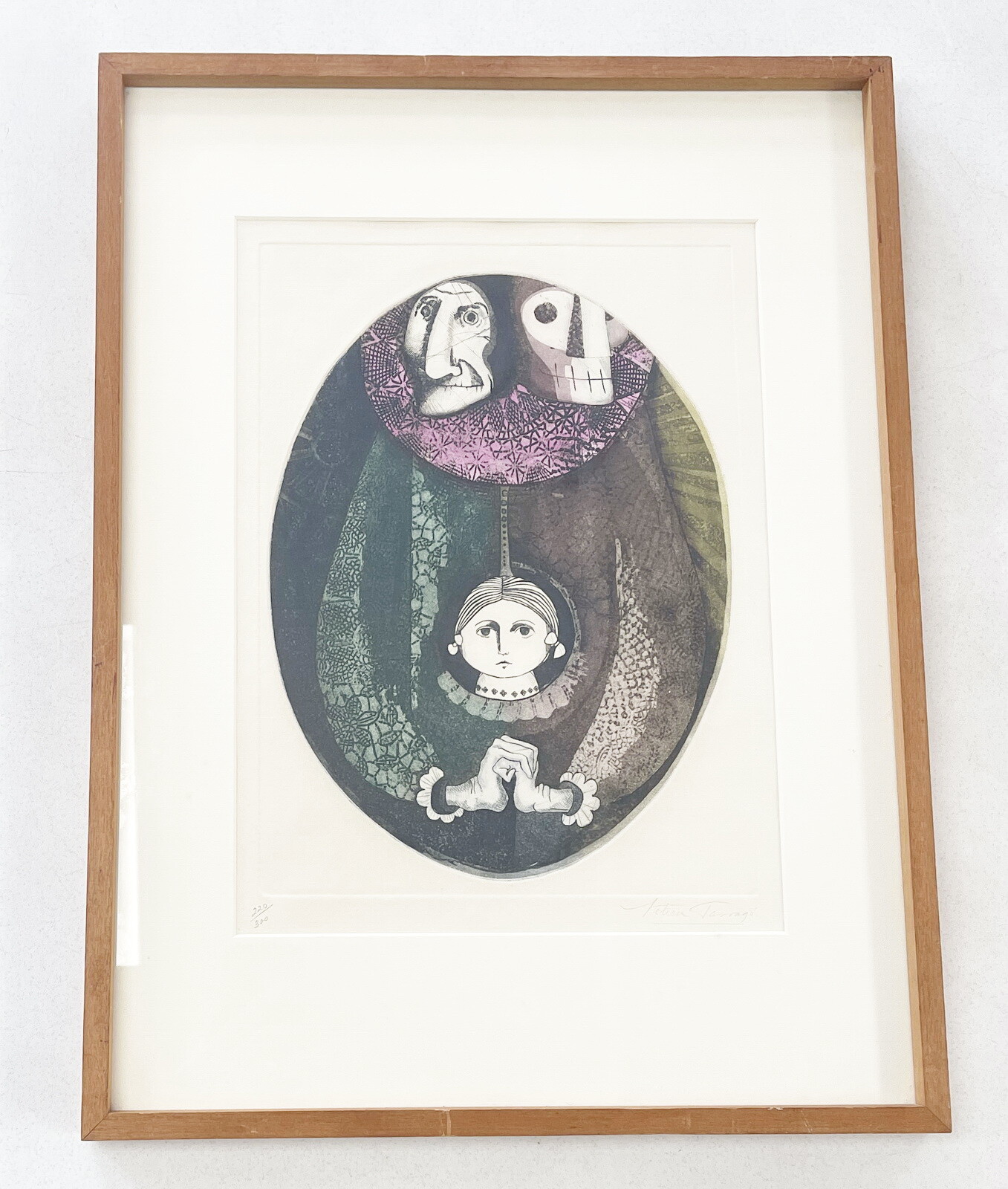 Leticia Tarrago Grandmother Image V Color Etching 220/300 Framed ~ Free Shipping