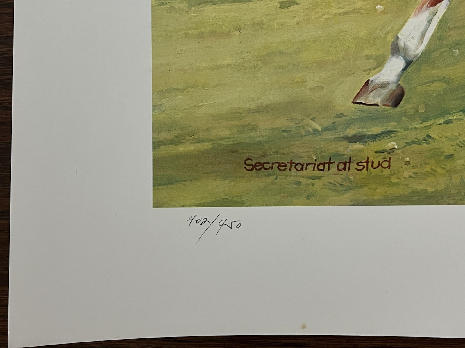 Secretariat Kentucky Derby Racehorse Lithograph Art Artist Signed Triple Crown