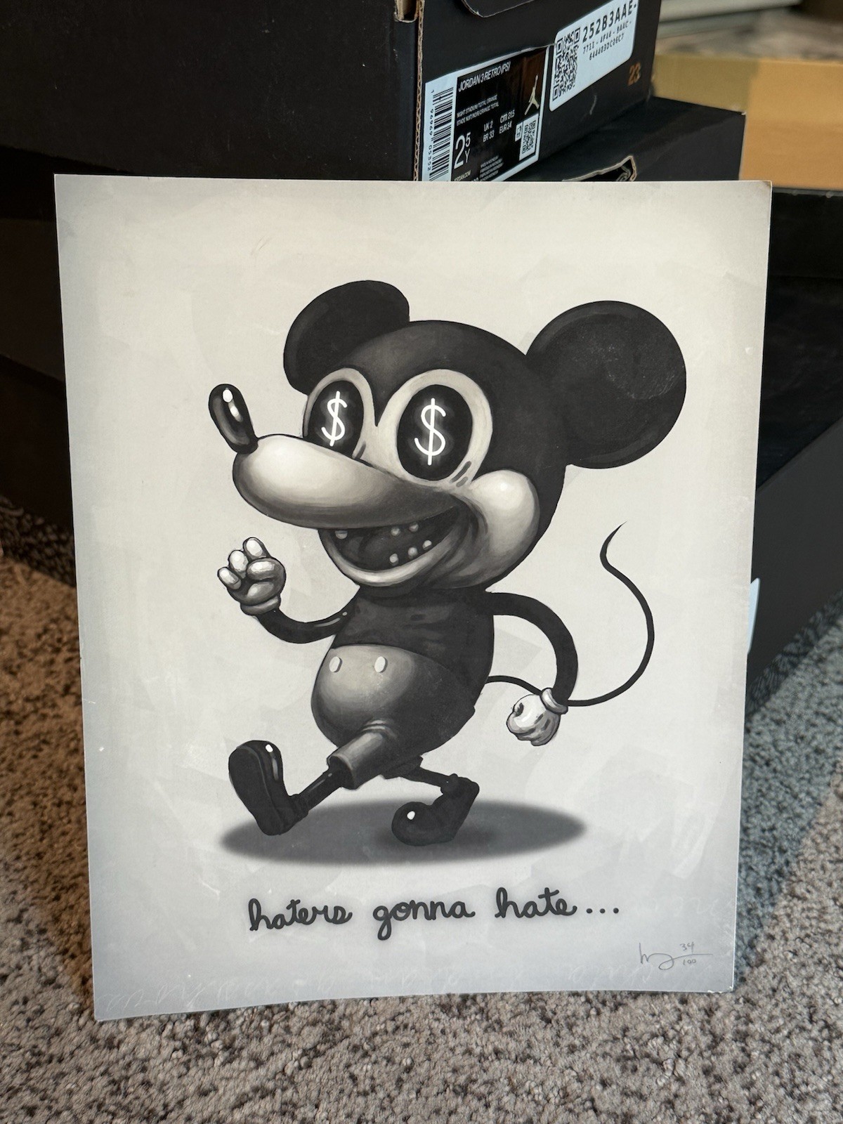 Mike Mitchell Print mickey mouse disney #34 haters gonna hate 2011