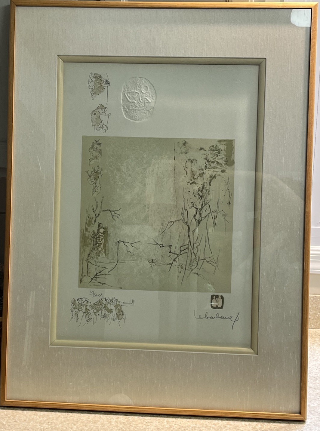 Hoi Lebadang Signed 24/300 Limited Edition Lithograph Le Paysage Melancolique