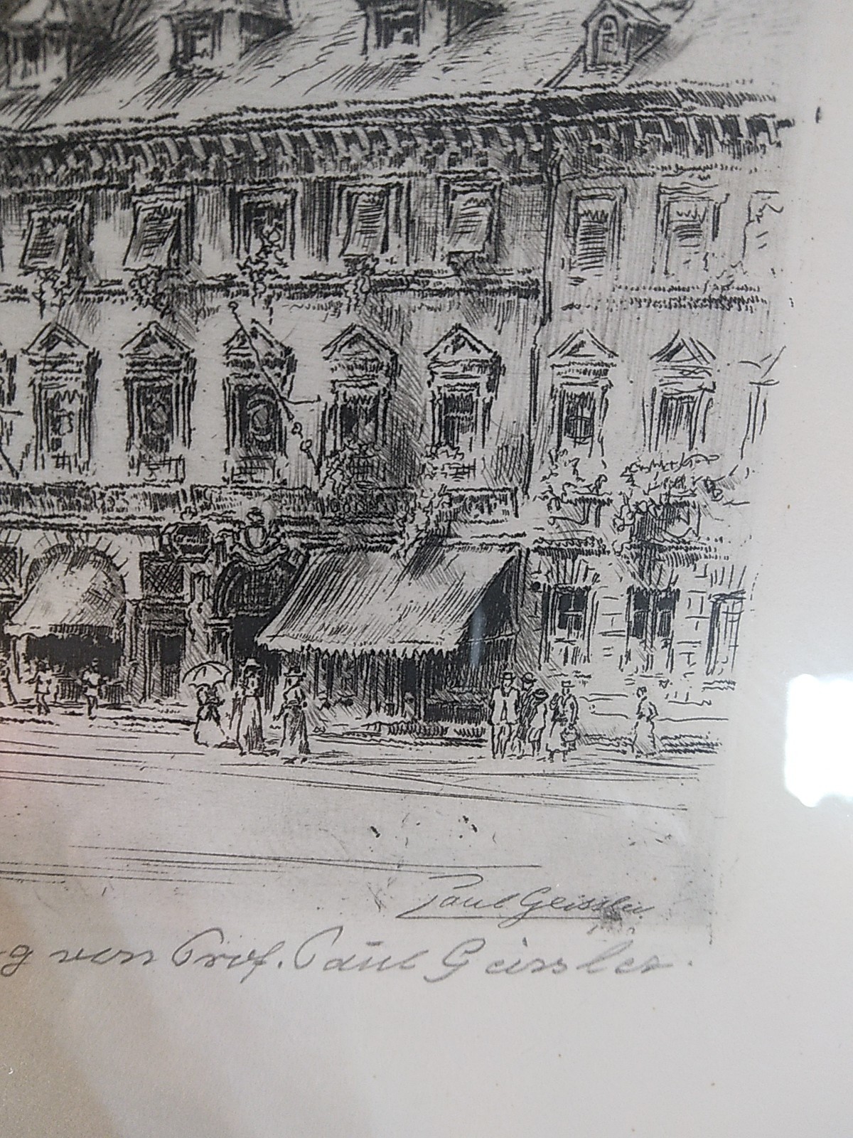 Artist Paul Geissler 1881-1965 Pencil Signed Original Radierung Etching Munchen
