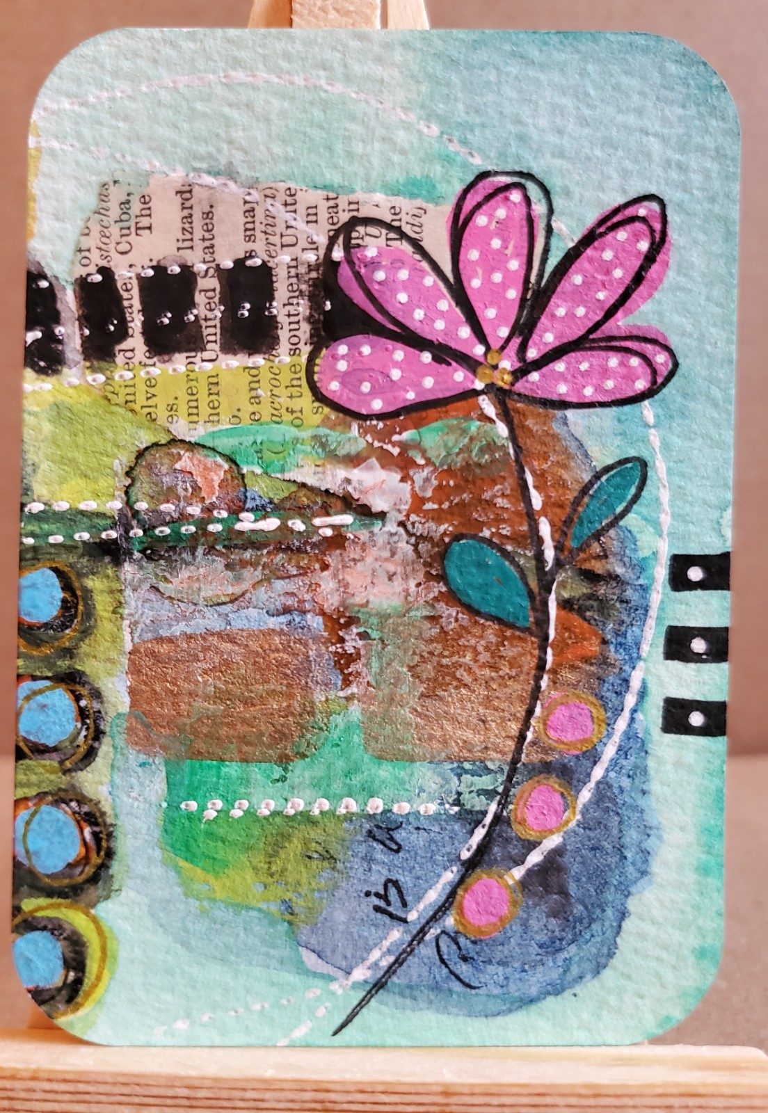 ACEO Original Watercolor Art 2.5″ x 3.5″ Numbered And Signed OOAK Mixed Media