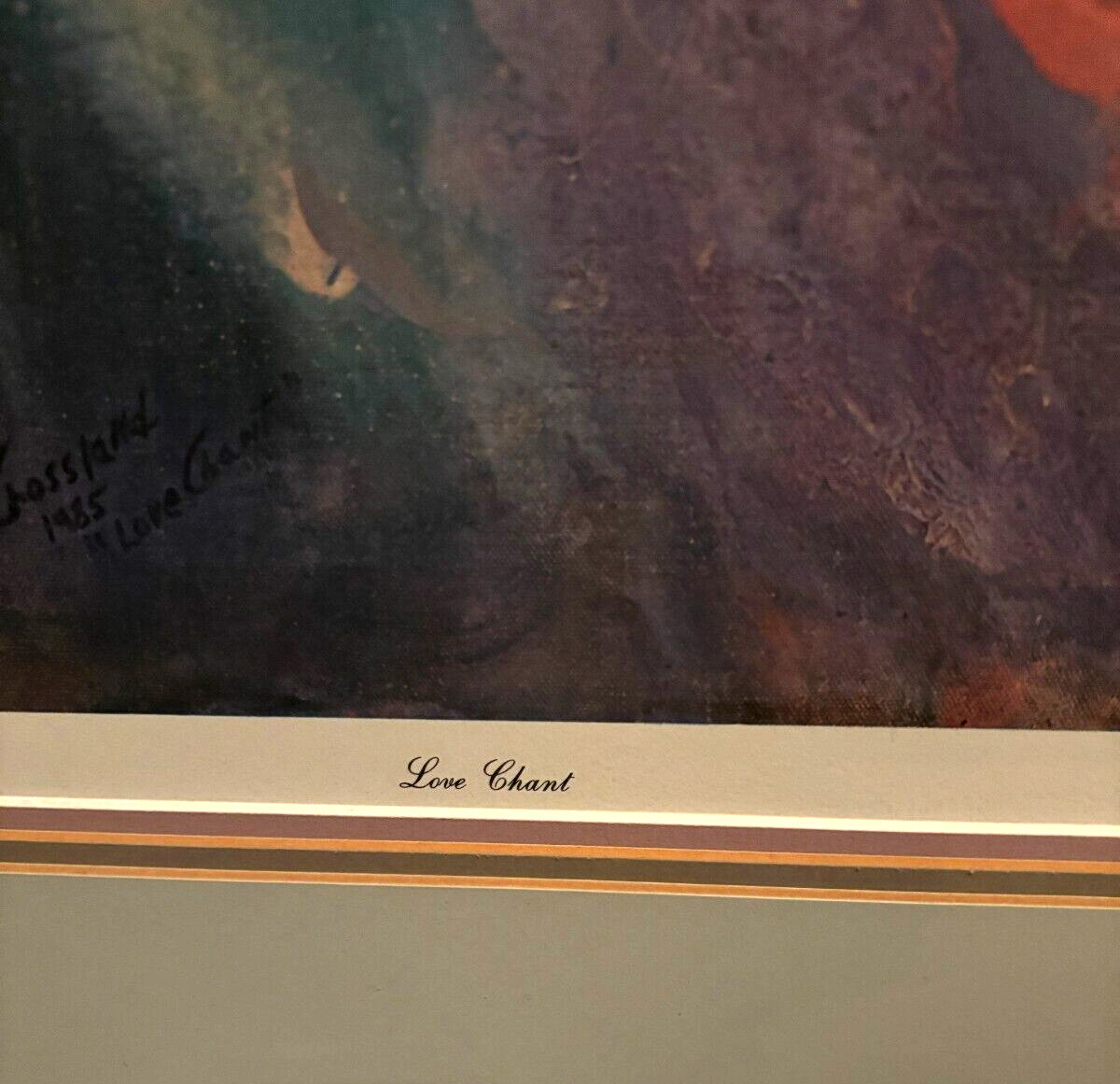 Sue Crossland 1985 Limited Edition Art Print “Love Chant” Native American Lovers
