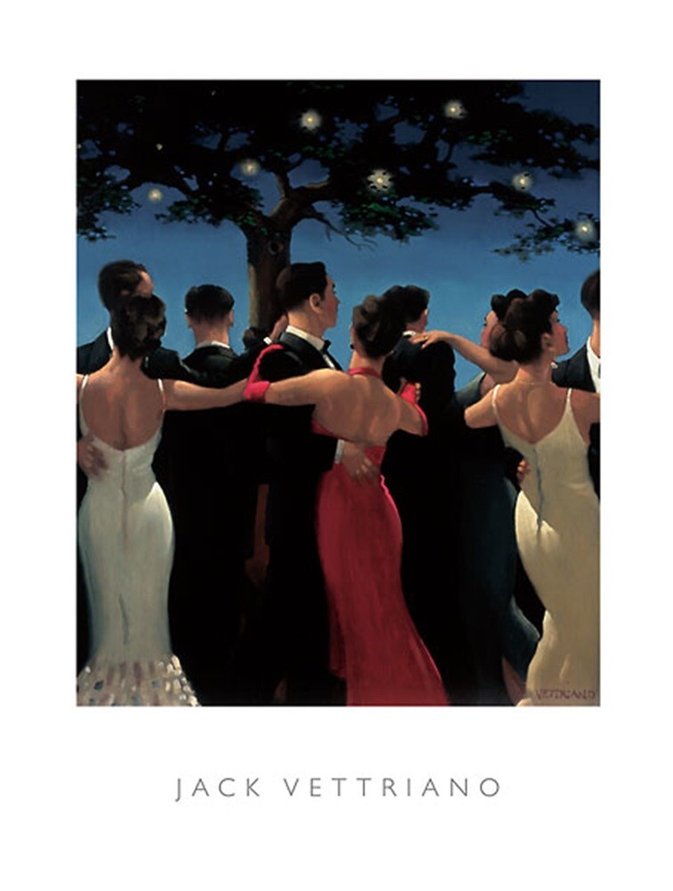 Waltzers by Jack Vettriano Classy Elegant Dancers Art Print 23.5×31.5 Inches