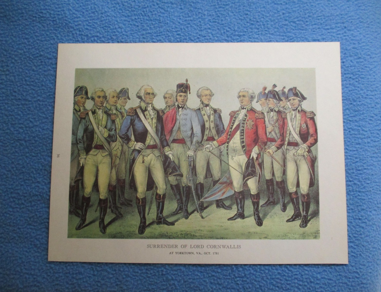 Currier & Ives Revolutionary War Print – “Surrender of Lord Cornwallis, 1781”