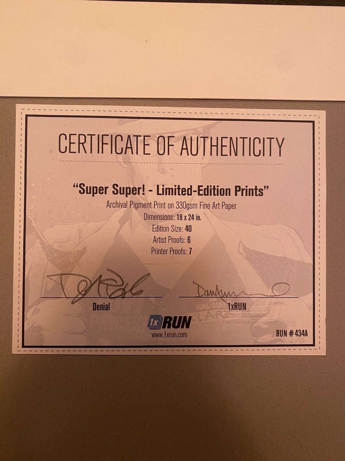 Denial Super Superman Signed Numbered Limited Edition RARE AP Artist Proof COA