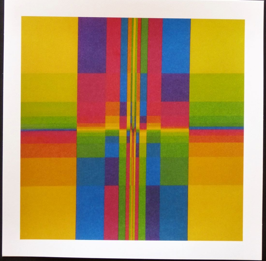 Richard Paul Lohse – Farbdruck-Grafik ” Modulare und serielle Ordnung “