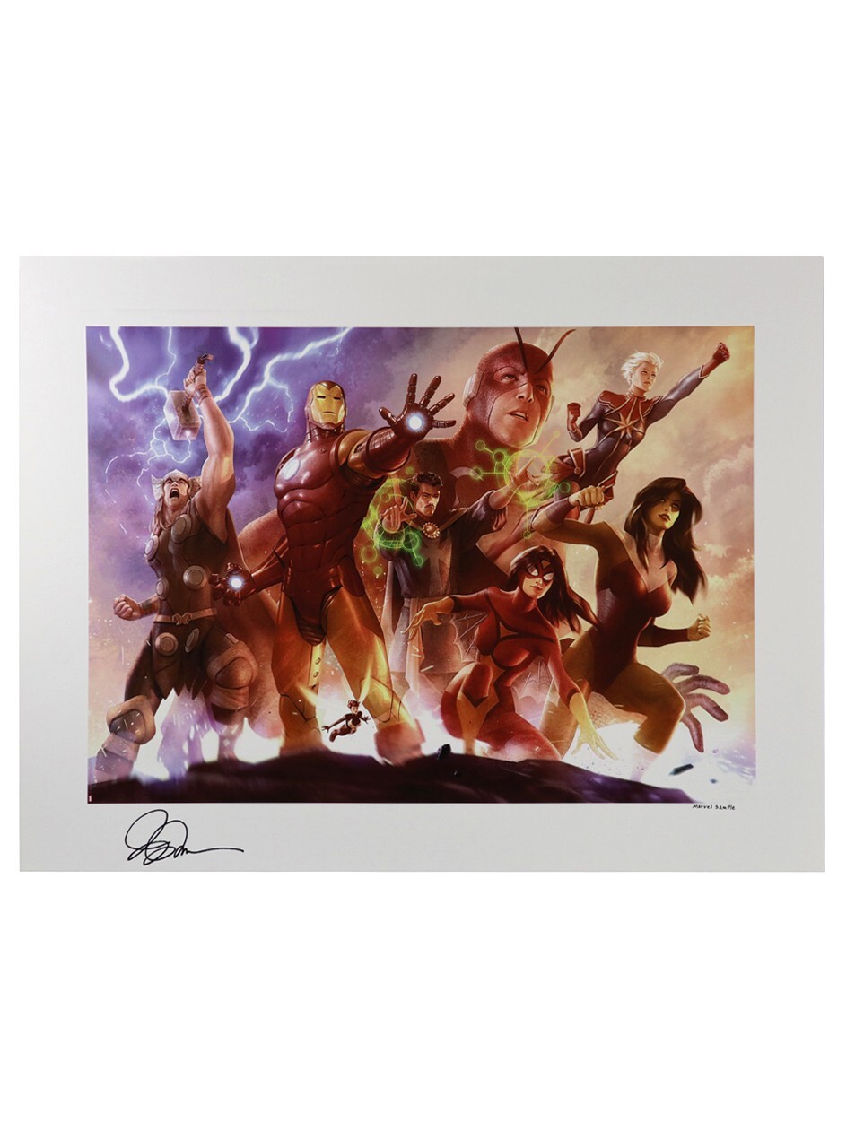 Sideshow Collectibles Avengers Team Iron Man Premium Art Print Marvel Sample