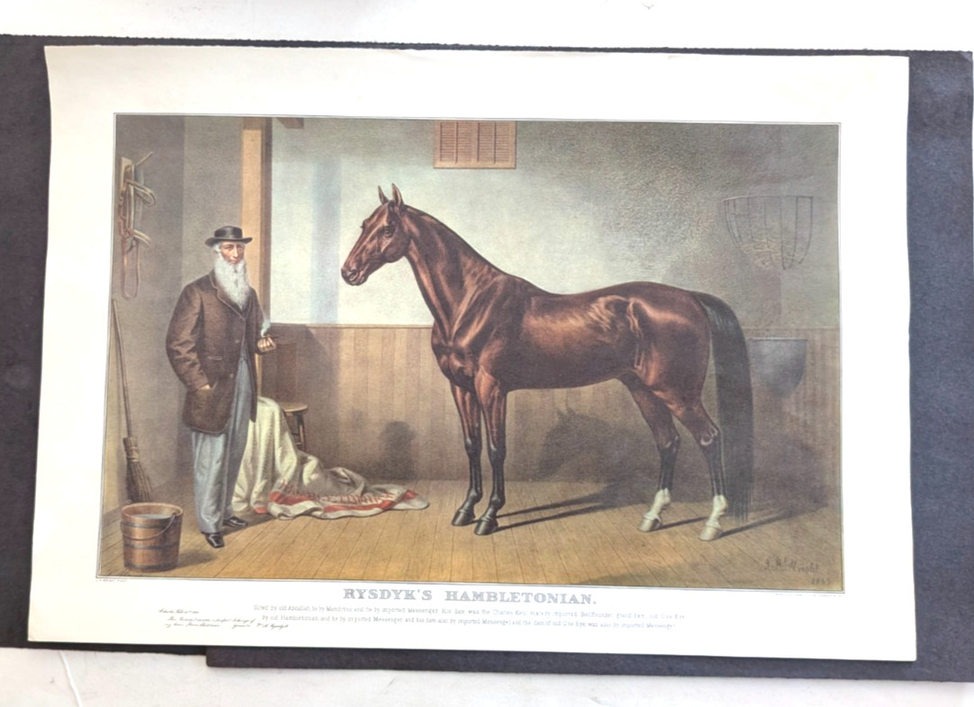956 Currier & Ives Calendar Page – The Travelers