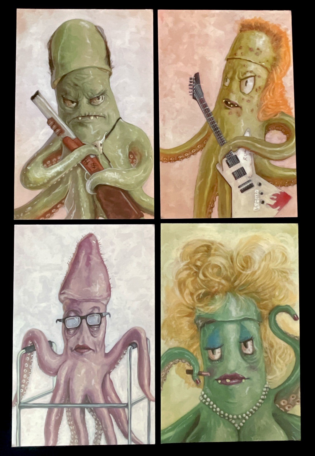 SQUIDBILLIES Art Prints Adult Swim Cartoon Network Early Rusty Lil Granny x/150