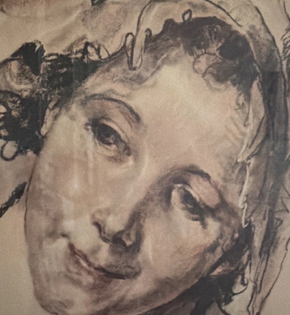 Jean-Baptiste Greuze (1725-1805) HEAD OF SMILING GIRL Print Nicely Framed