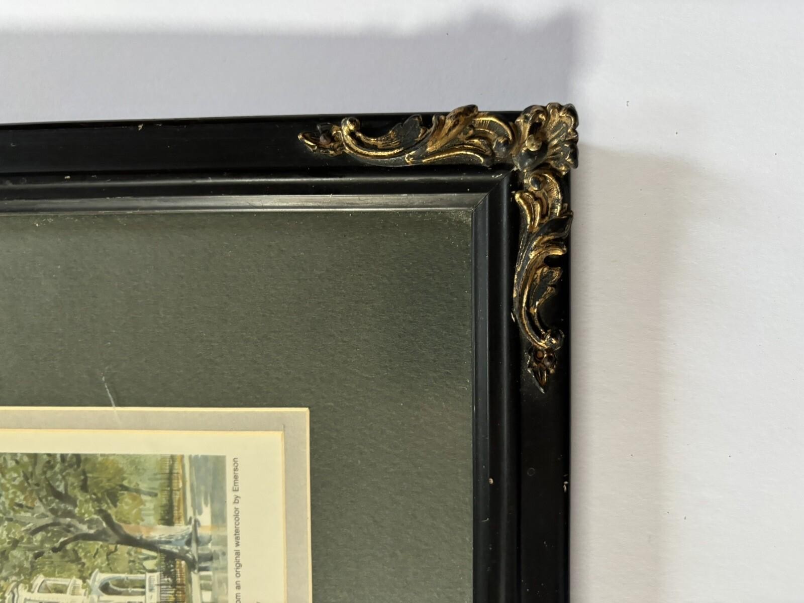 Edward Emerson Number Two Meeting Street Print in Antique Frame 11 1/4″ x 9 1/4″