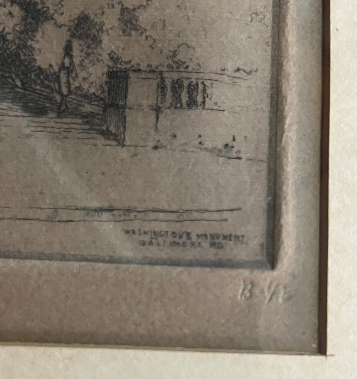 The Washington Monument etching by Francis Dano Jackley (1900–1967)