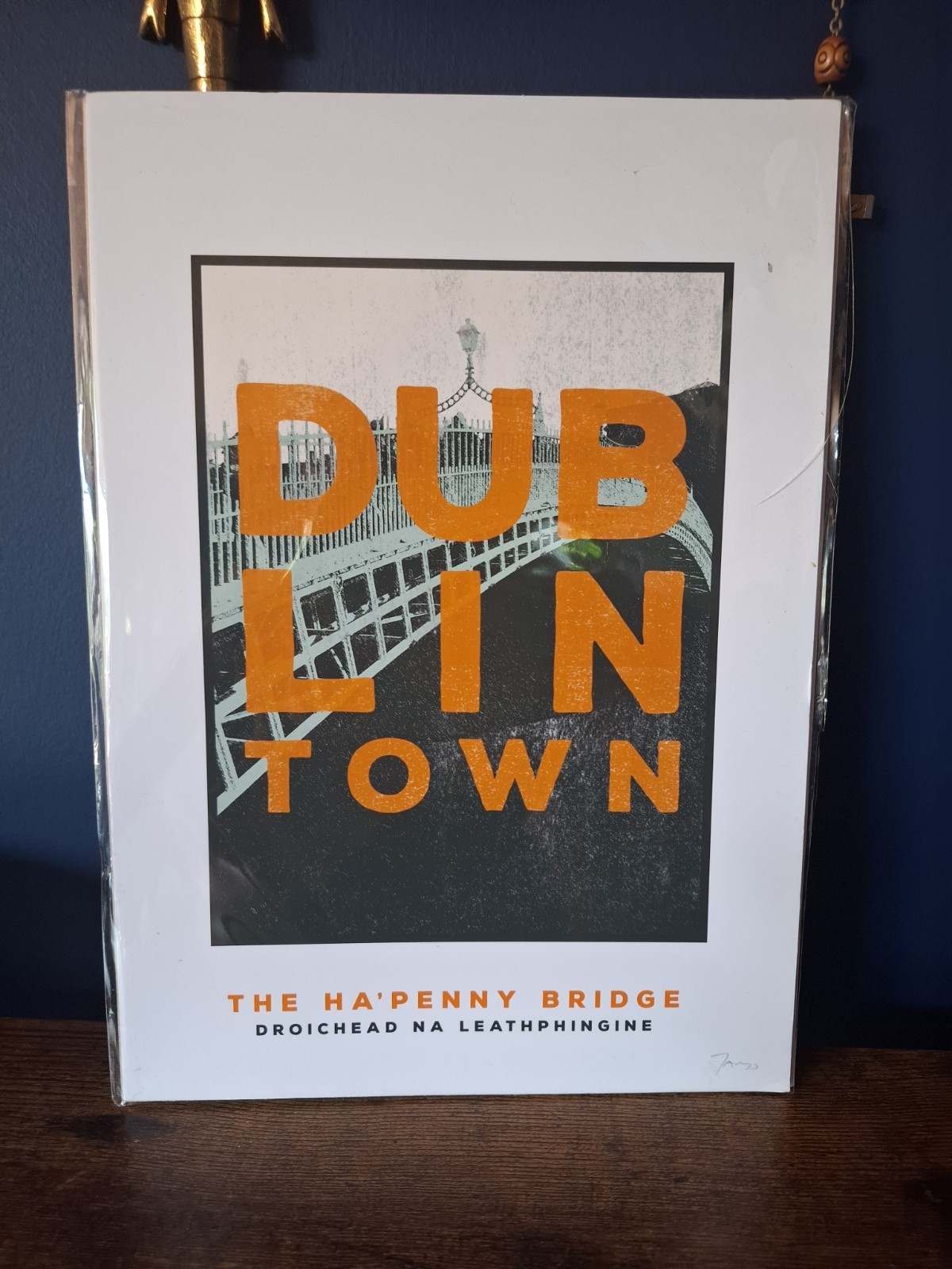 DUBLIN town modern print NEW the Ha’penny bridge JANDO award winning printers