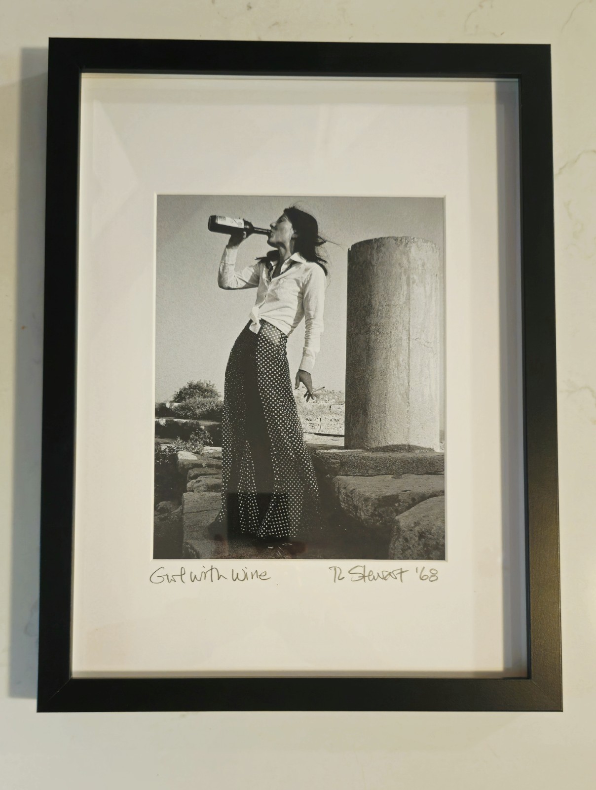 Girl With Wine SPECIAL OFFER in 12×16 frame