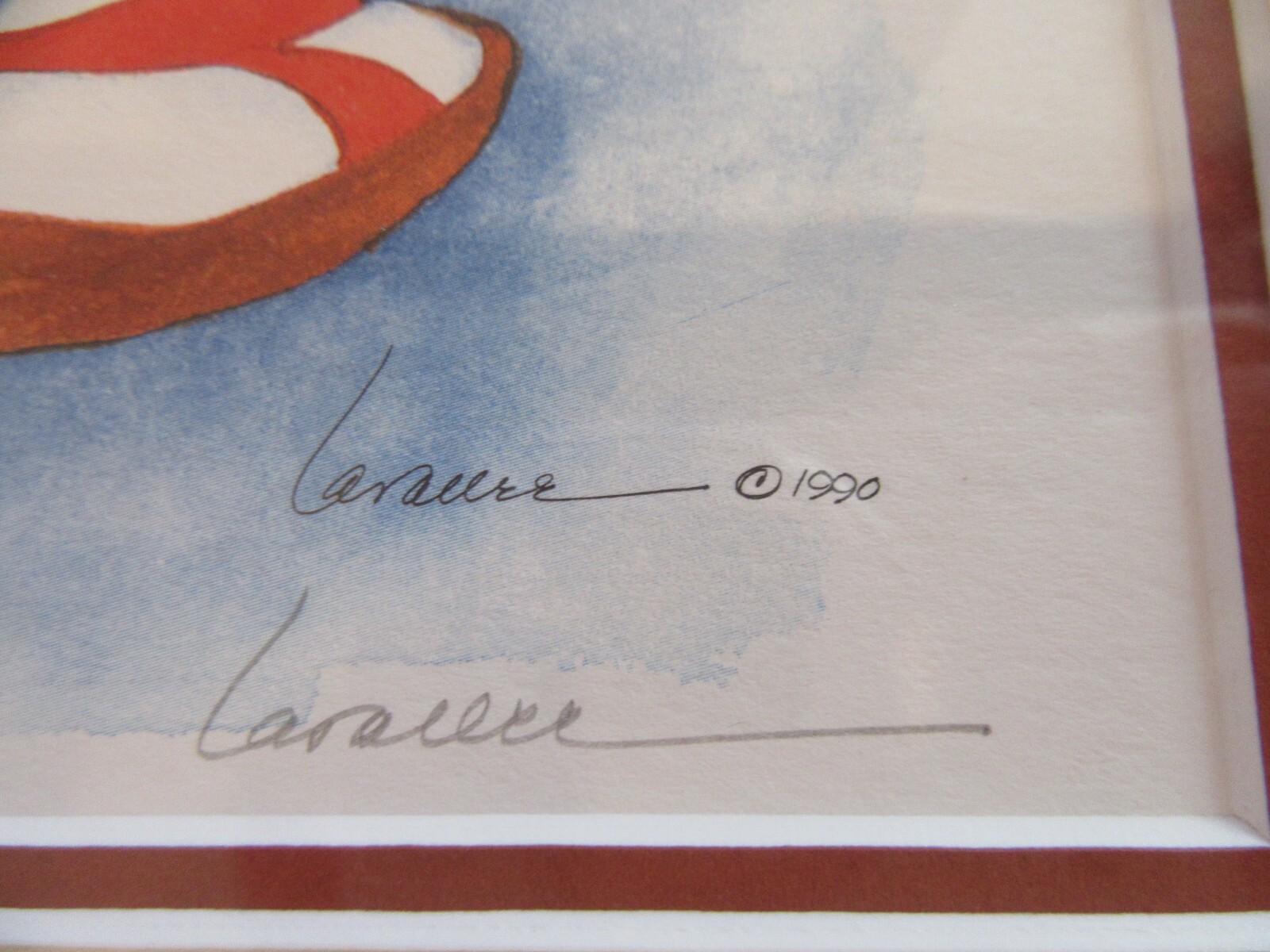 Barbara Lavallee Alaska Artist Hugs Kisses Art Print Framed Glass Signed 18.5×20