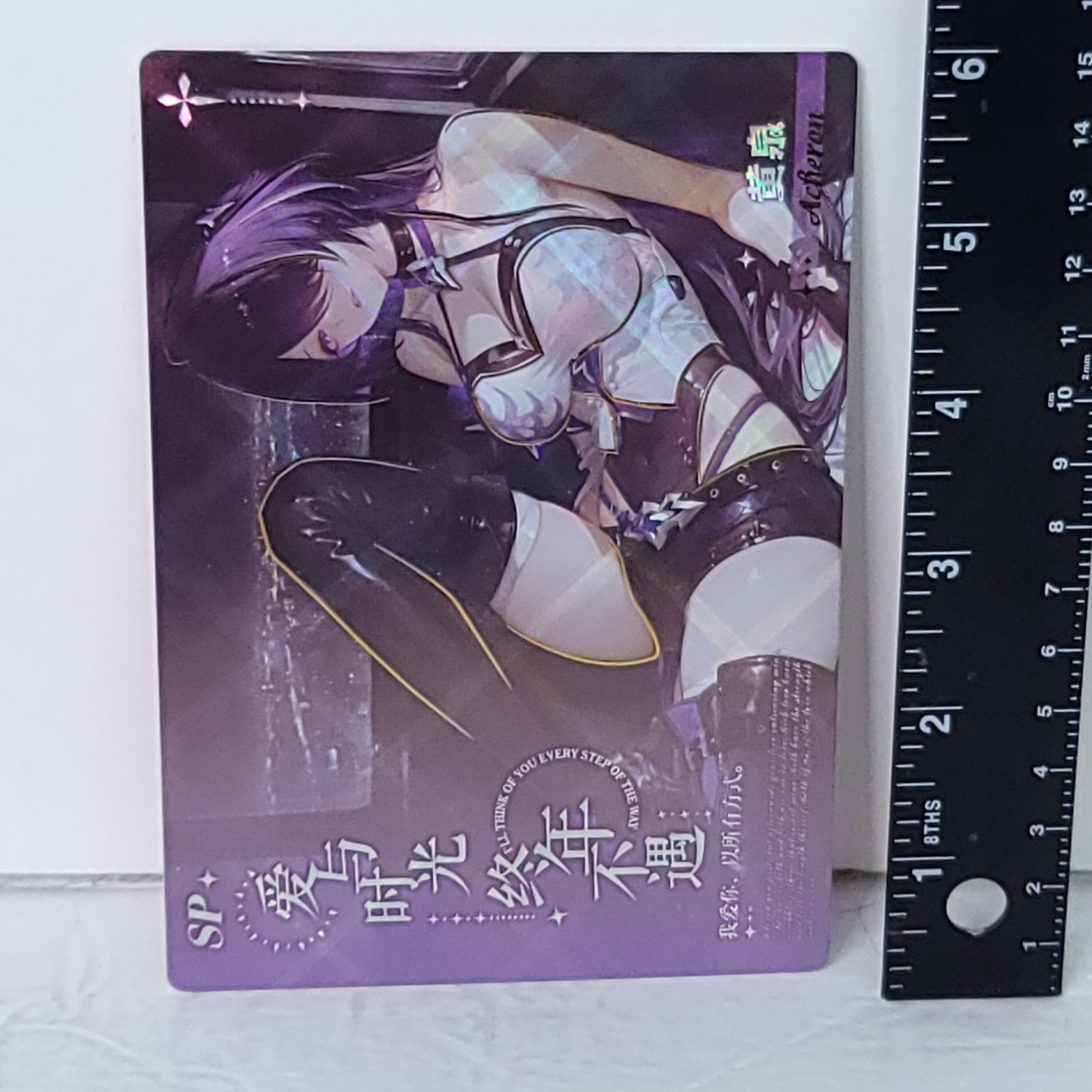 Acheron Holo Premium Waifu Card Anime Girl Art Oversized Board A6