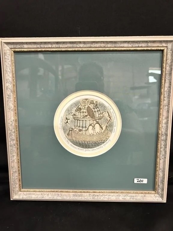 Carol Travers Lummus Artist’s Proof AP Noah’s Ark Framed Etching