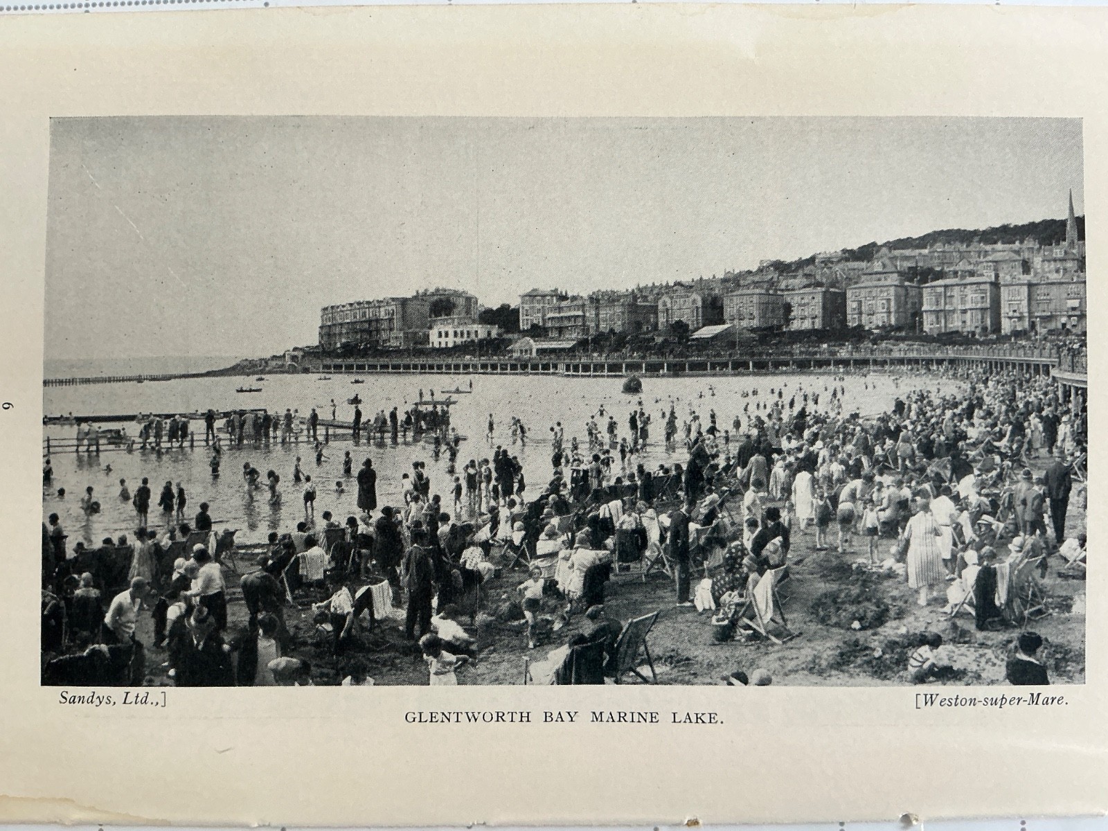GLENTWORTH BAY – 1939 Antique Print Social History Photo Somerset England