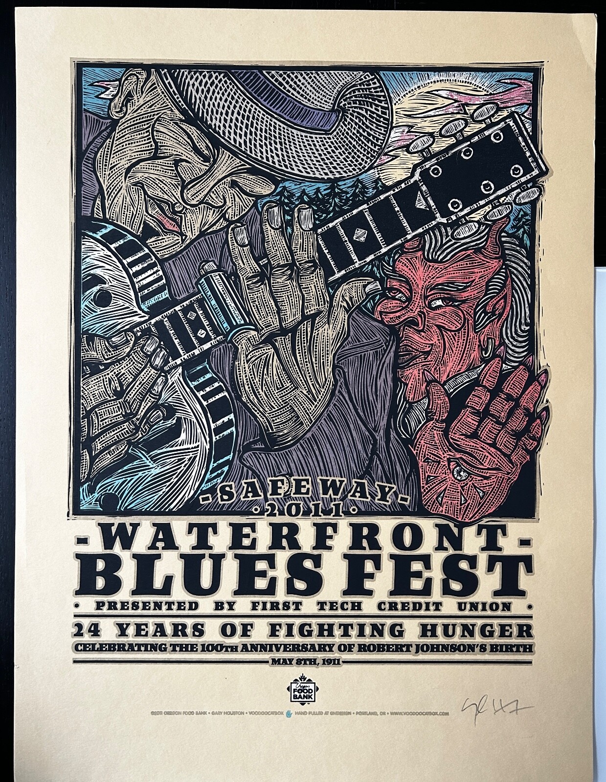2011 Waterfront Blues Festival, Portland Signed, Numbered Gary Houston
