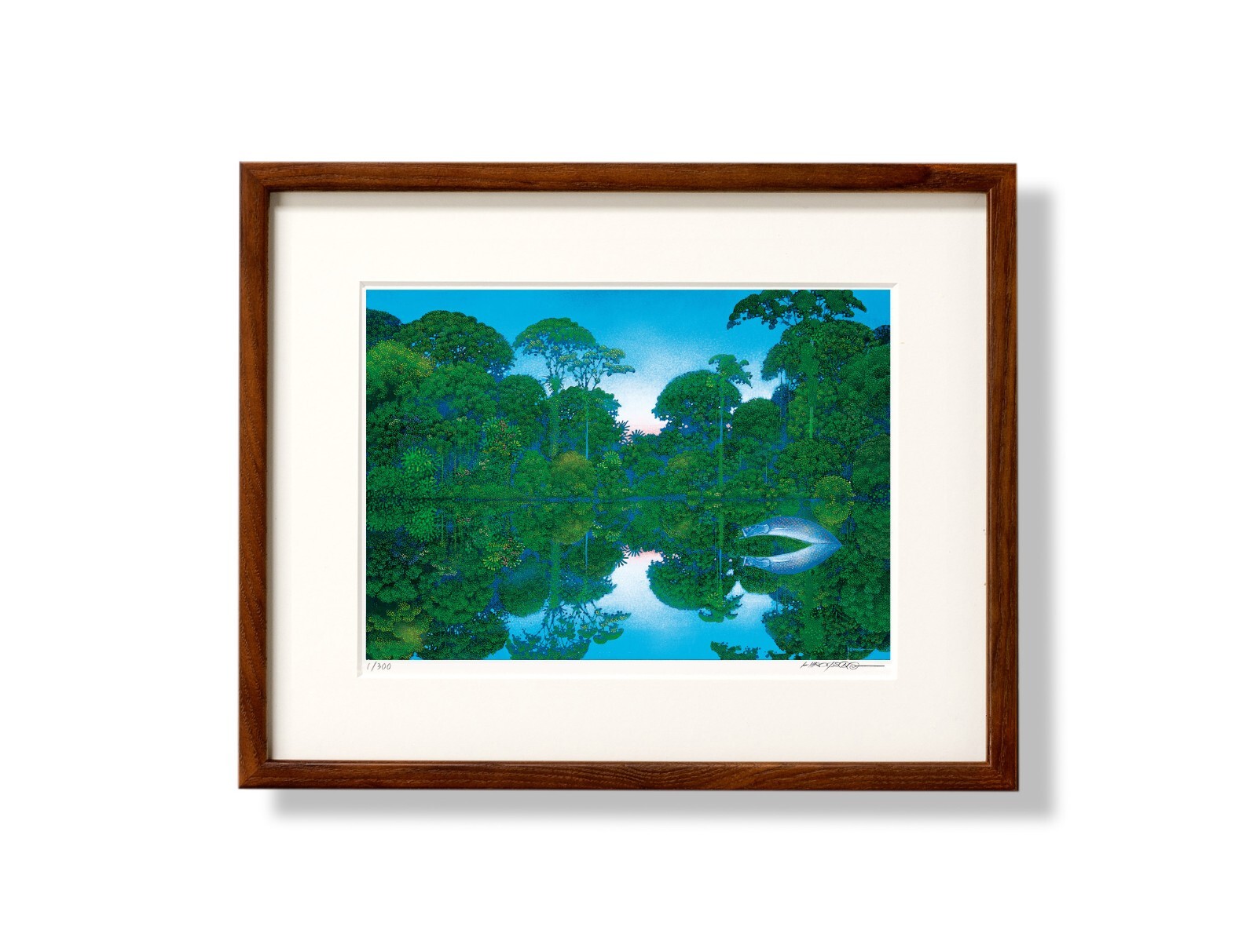 Hiroo Isono Last Untamed Frontier 320ｘ260mm w/frame Printmaking ed.300 Signed