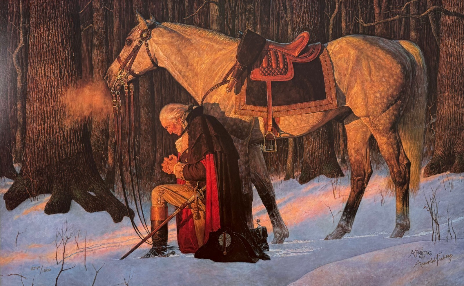Prayer at Valley Forge by Arnold Friberg Signed Limited Edition with COA