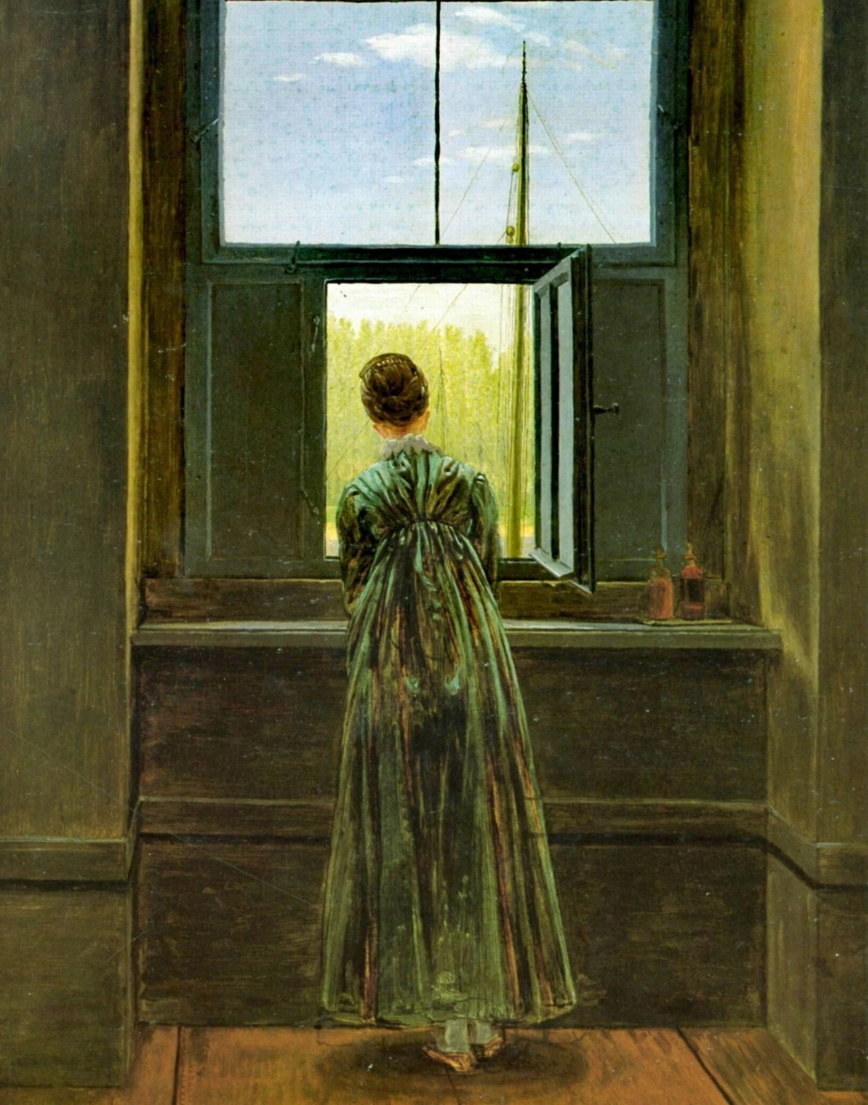 Woman at a Window by Caspar David Friedrich wall Art Home Decor