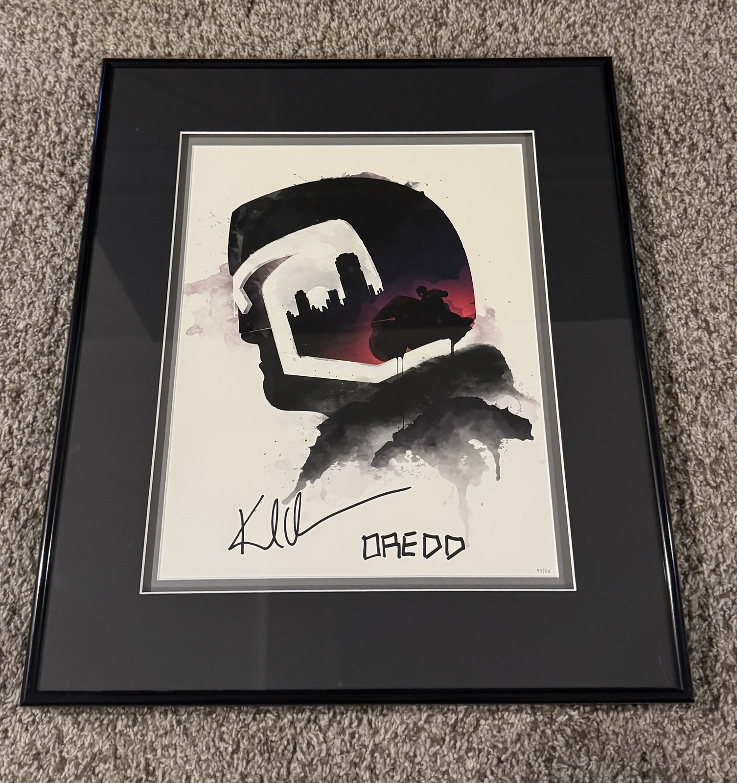 Bruce Yan DREDD (2012) 11×14 Art Print Giclee Mini Poster Karl Urban Signed /50