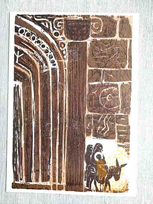 Art Sheet “God’s Gate” Andreas Felger Woodblock Print Cardboard 21 x 30 cm
