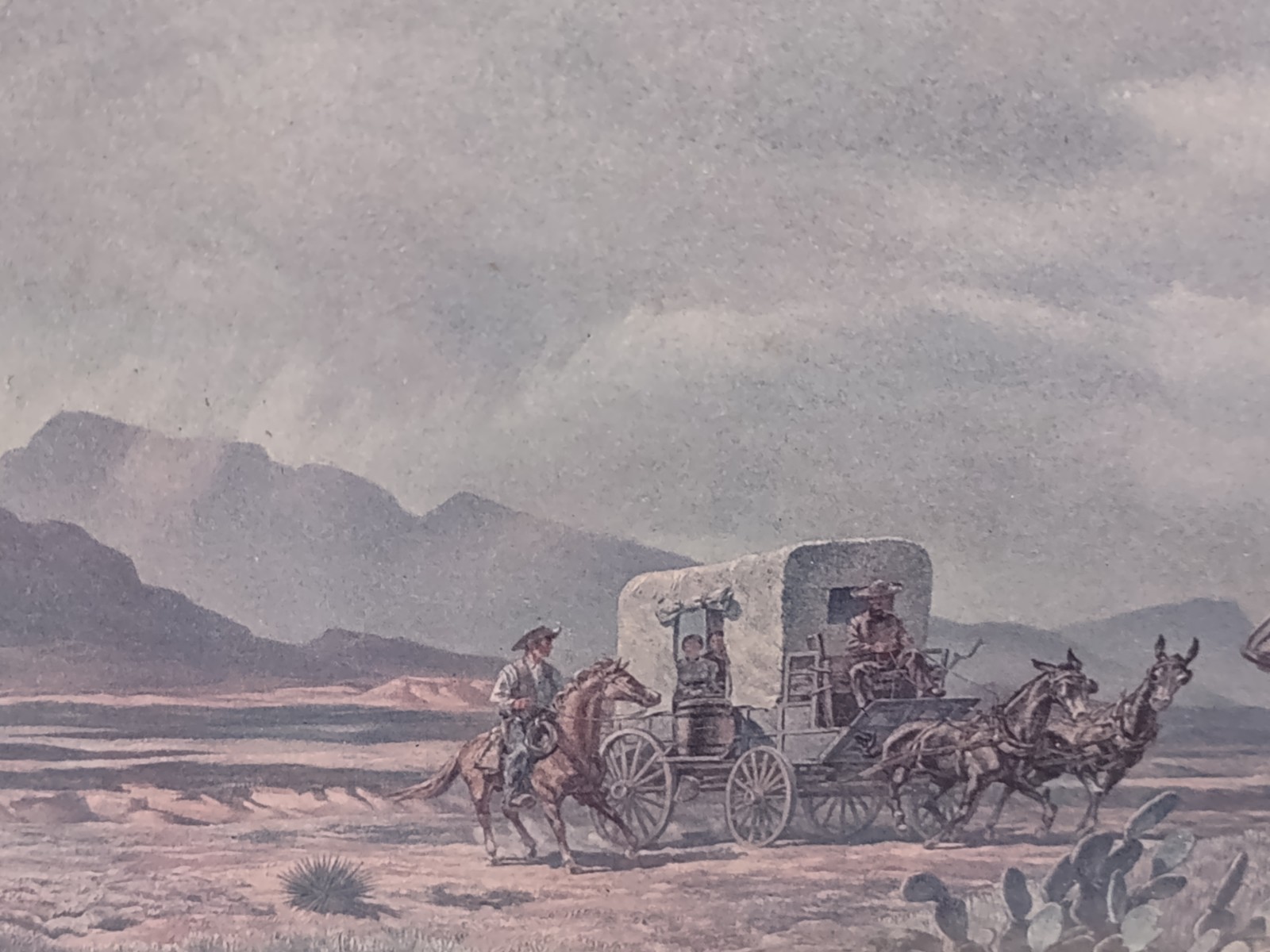 Ton Lea “Ranger Escort West of the Pecos” Framed Western Realism Print 1965