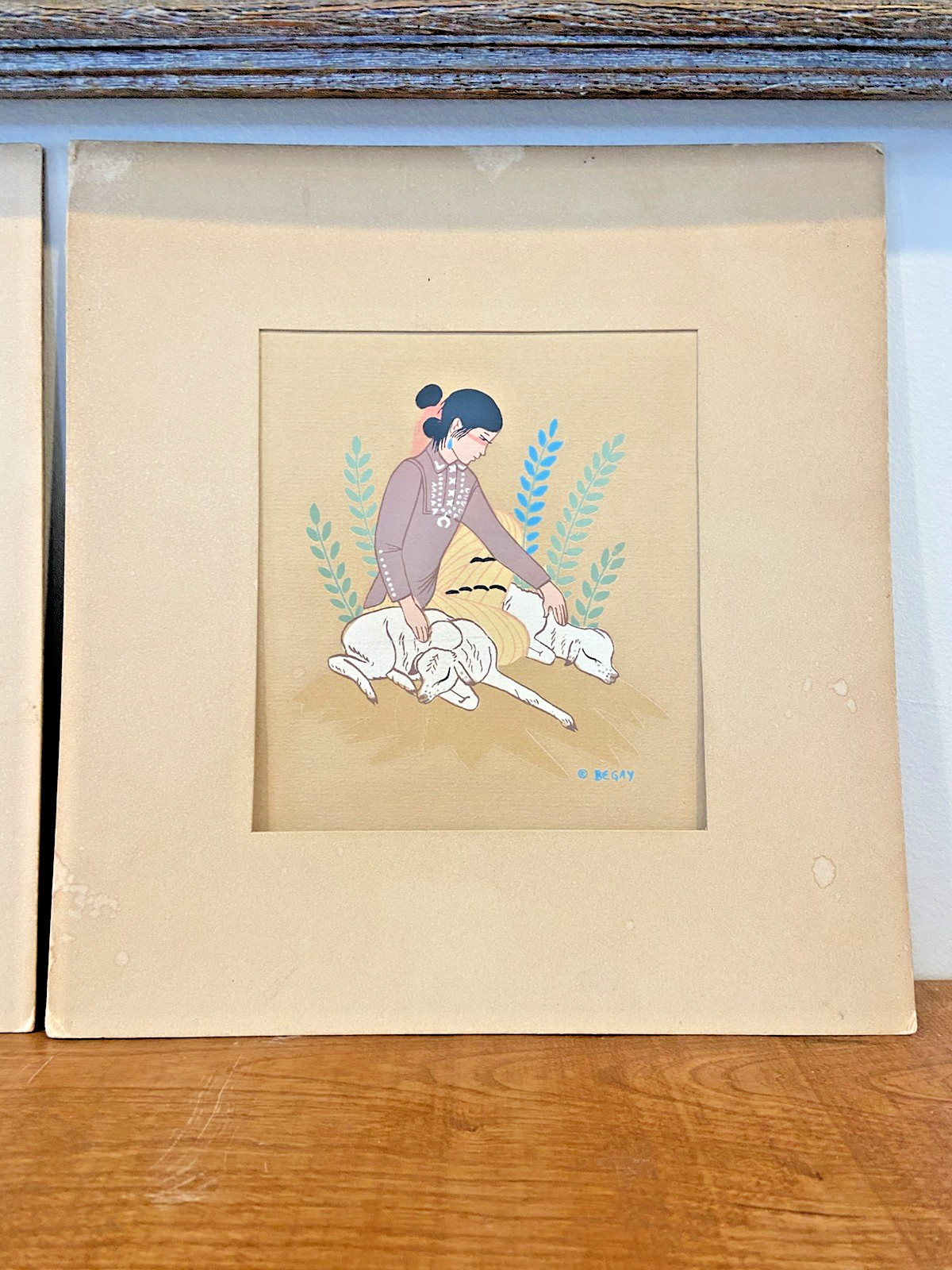 HARRISON BEGAY – NAVAJO Silk Screen Artwork – Pair – SANTA FE