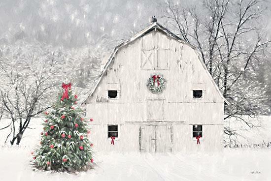 Lori Deiter Christmas in the Country Farm Barn Art Print 18 x 12