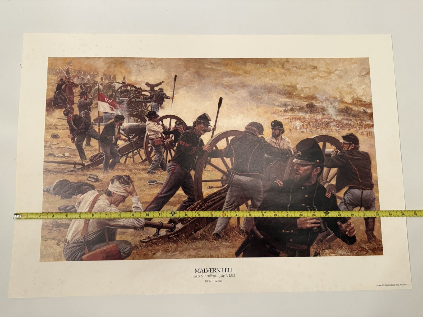 DON STIVERS “Malvern Hill” Civil War Print Unframed Signed & Numbered 241/1100