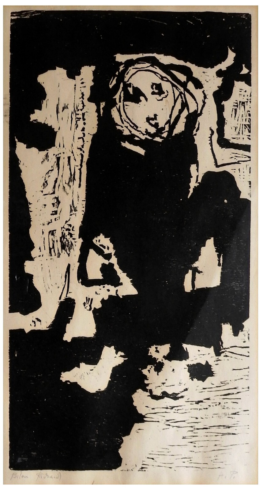 Richard Bilan: Oriental Woman Jerusalem 70s/ Polish French Jewish Expressionism