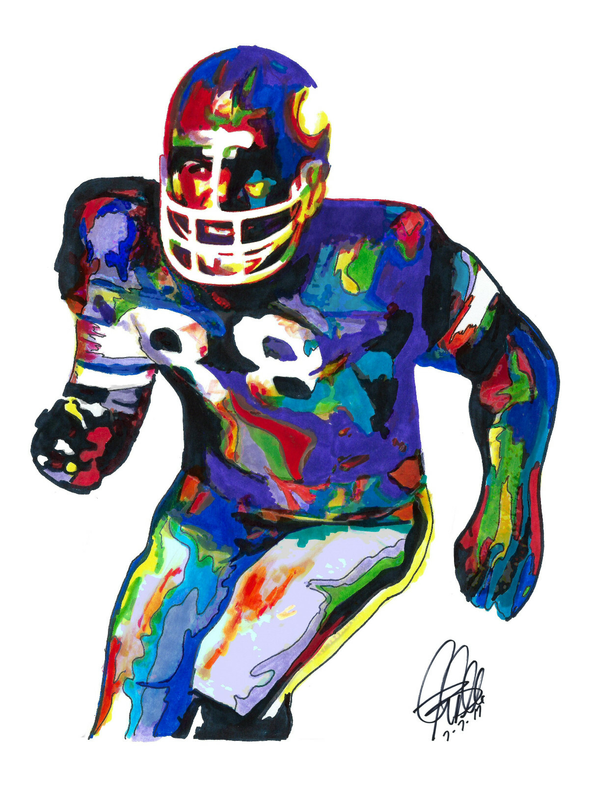 Alan Page Minnesota Vikings Tackle Football Sports Poster Print Wall Art 8.5×11