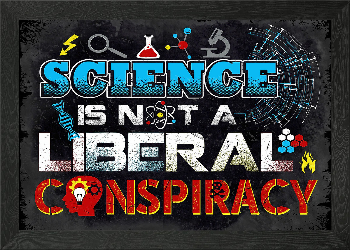 Science Is Not A Liberal C Framed Wall Art Poster Canvas Print Picture