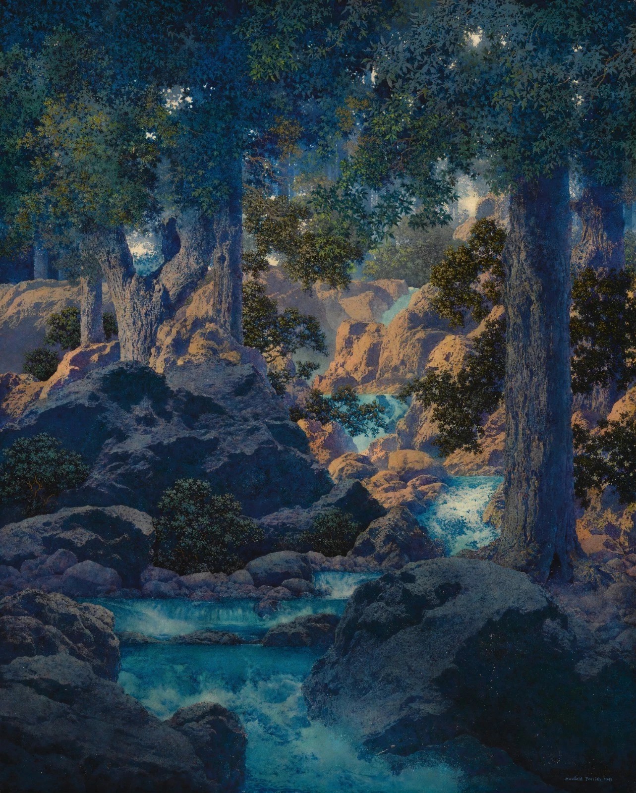 Maxfield Parrish Good Fishing VINTAGE poster print wall art decor