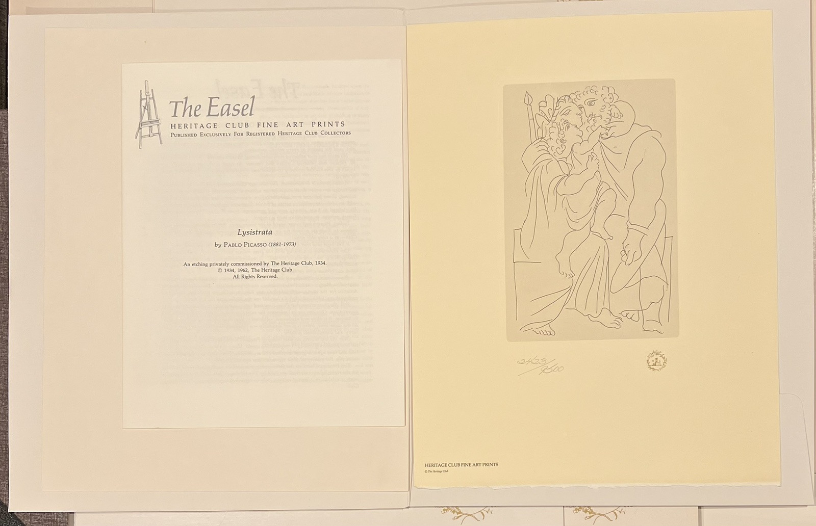 Lysistrata By Pablo Picasso 1881-1973 Fine Art Print By The Heritage Club.