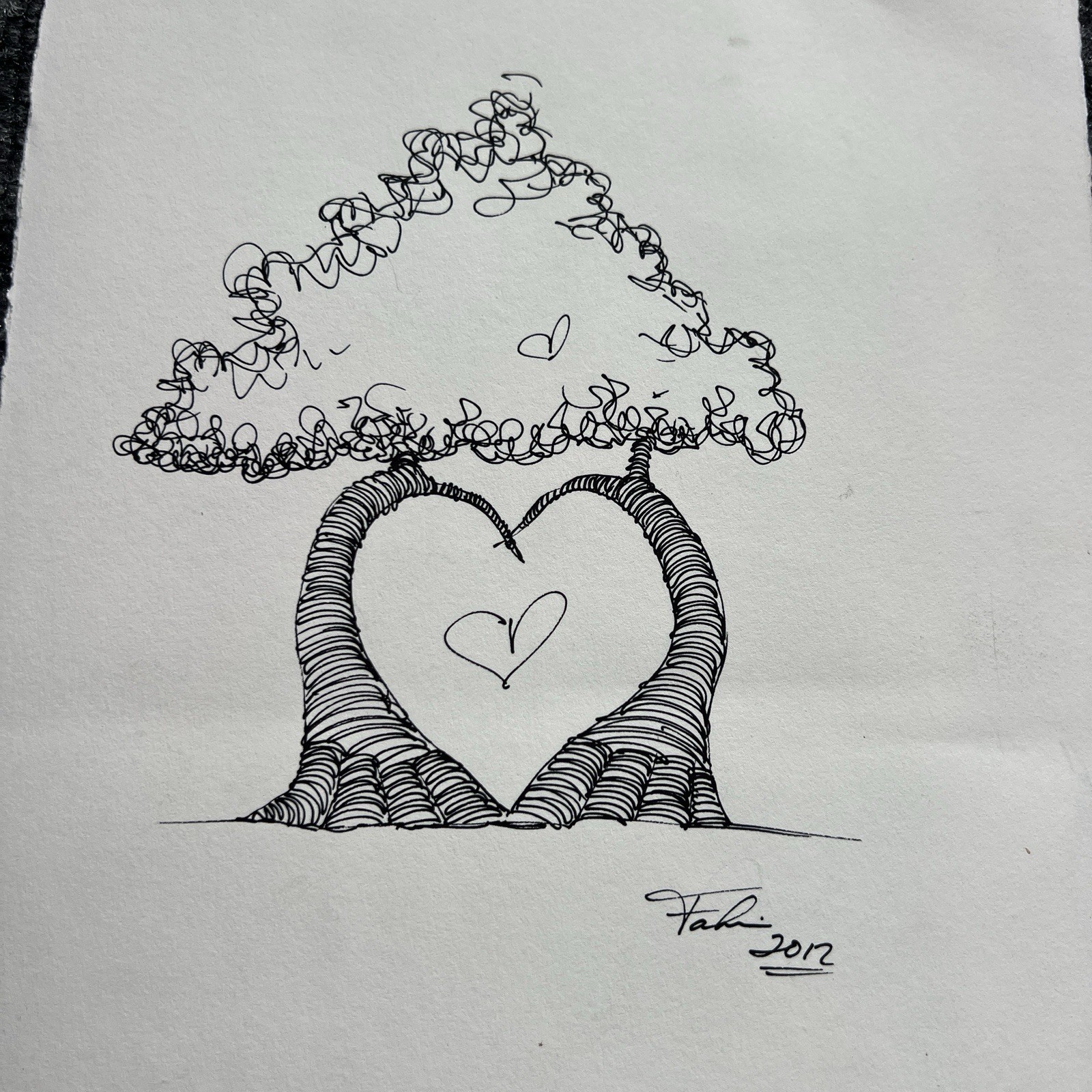 Fabio Napoleoni “Possession of Hope” Paper Print Hand Drawn Doodle On Back 2012