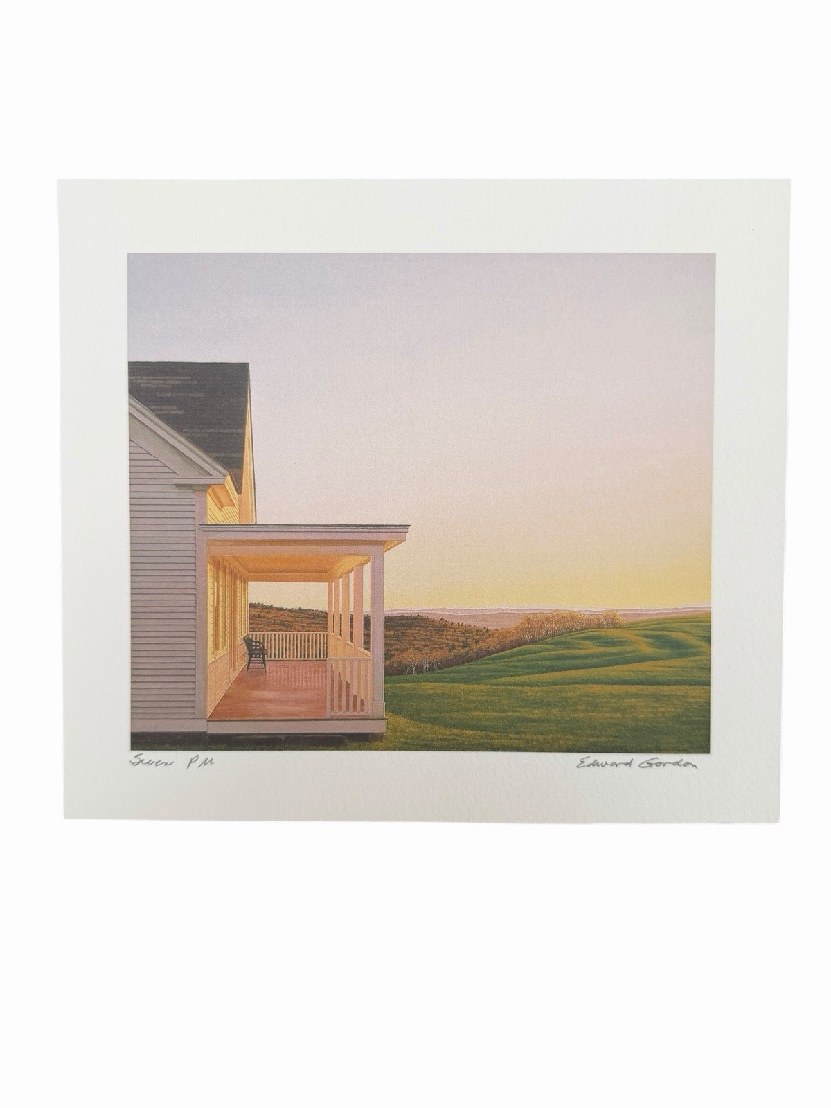 Edward Gordon “Seven PM” Signed Giclee (Iris) Print 7.5″ X 7.5″ Open Edition