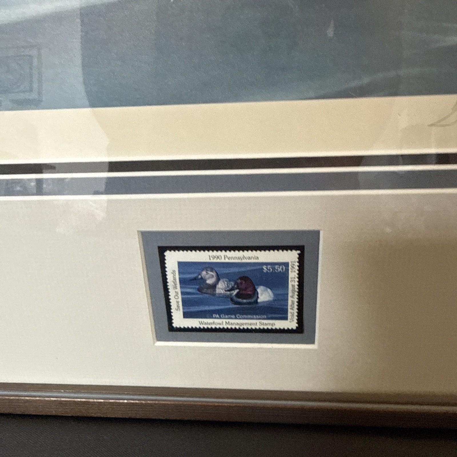 1990 Pennsylvania Waterfowl Duck Stamp Framed Numbered Hirata Signed Print