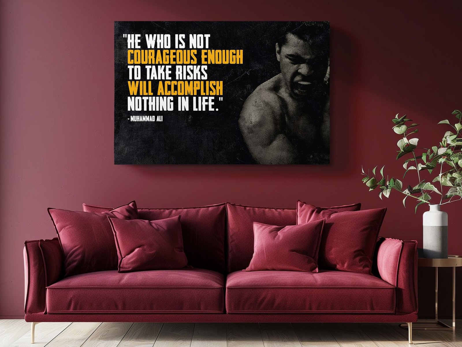 Muhammed Ali Boxing Accomplish Poster Painting Canvas Print Art Décor