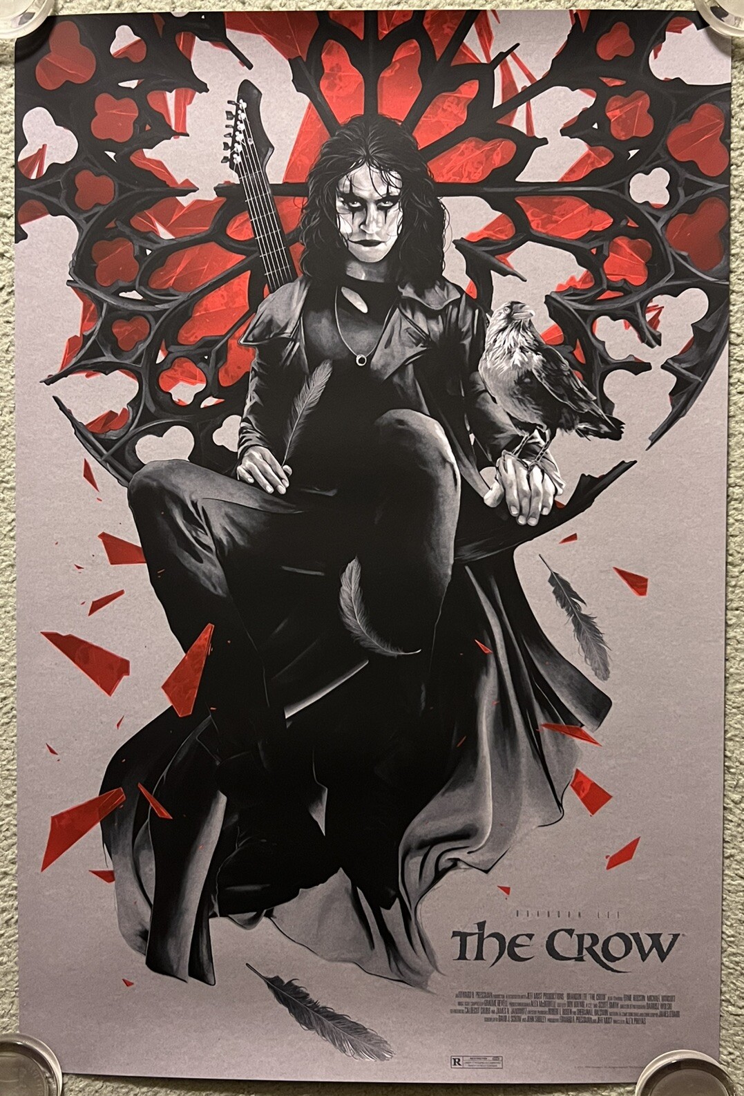 The Crow Brandon Lee Variant Movie Poster Art Print Mondo Tomasz Majewski