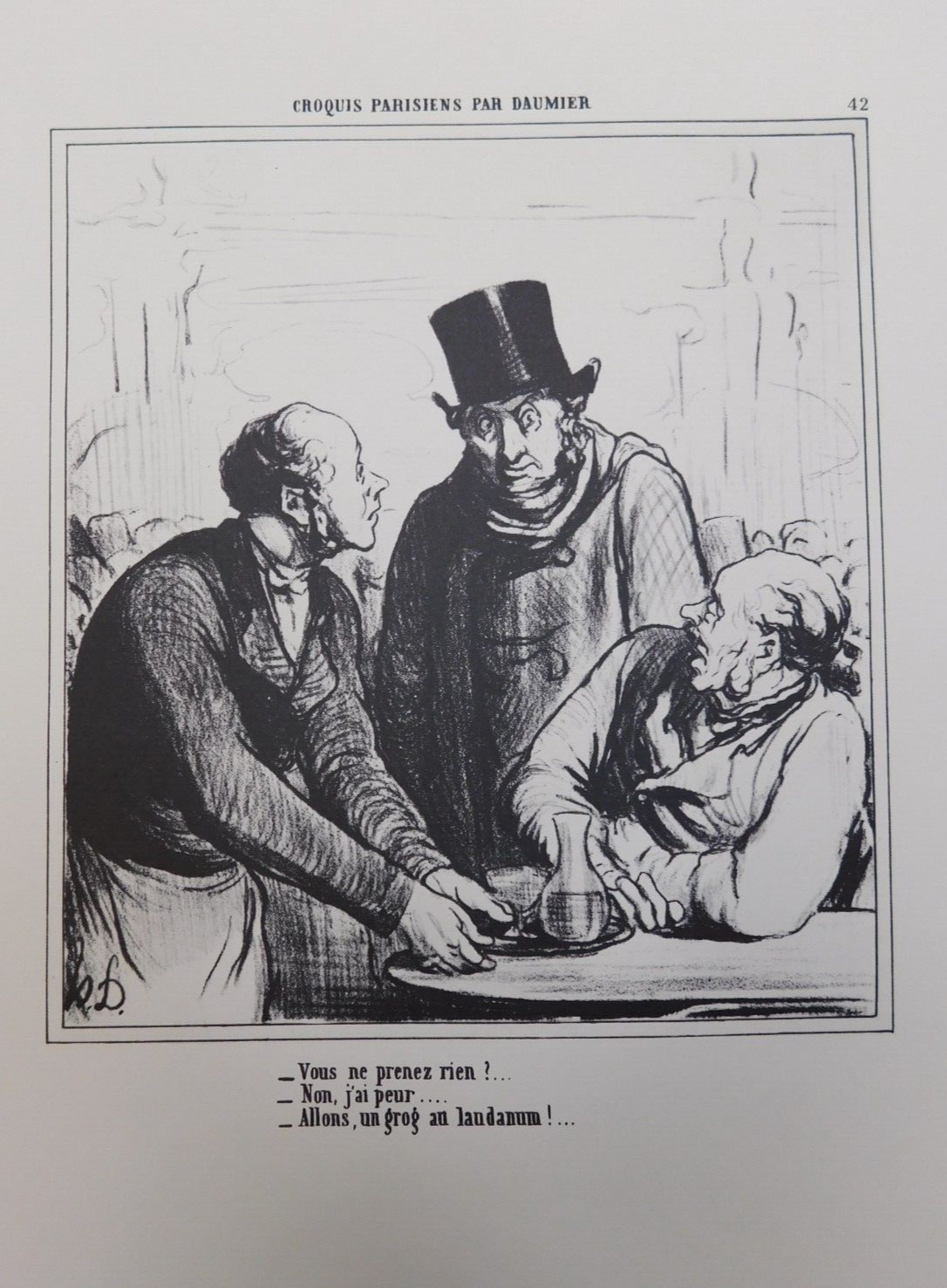 VTG French From Lithograph Print Book 9×12 H. Daumier Arn’t You Taking Anything