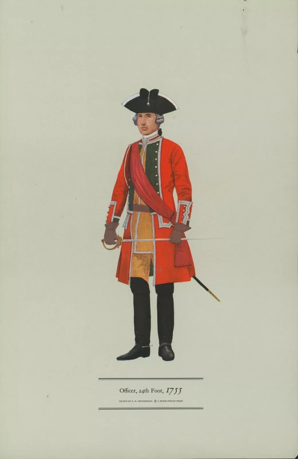 The Royal Welsh Regiment Print Vintage 37.5 x 23.5cm Soldier Military Y412