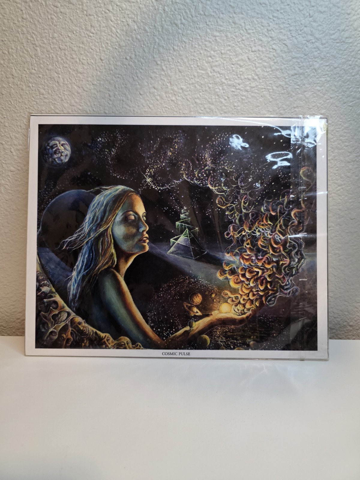 Cosmic Pulse & Recursion Fantasy Art Prints Set – Space, Human Figure, Planets