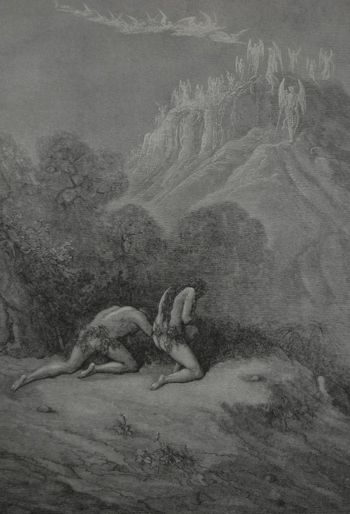 Antique Gustave Dore Religious Building the Ark Occult Printed 1880 History