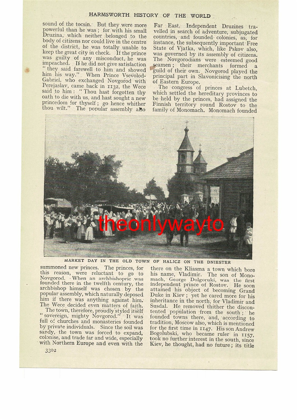 Market Day, Halicz (Halych) On The Dniester, Poland, Book Illustration, 1907