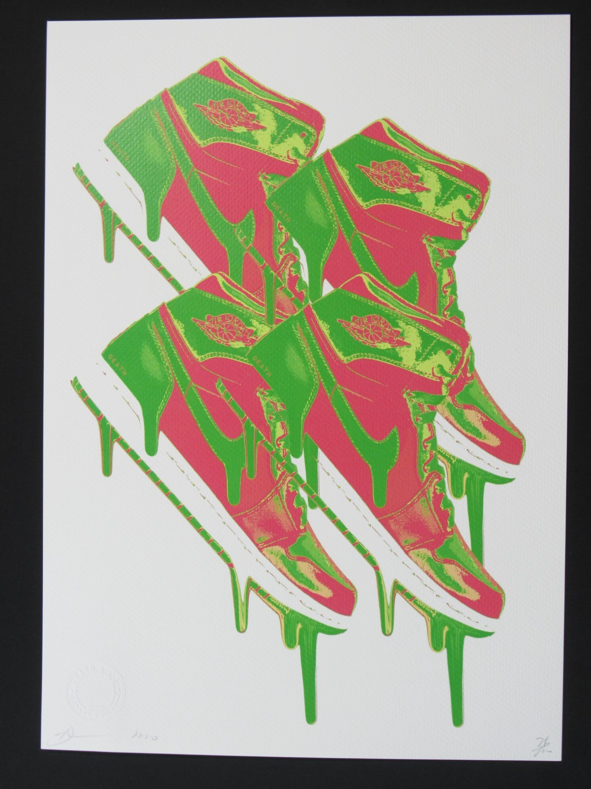Death NYC 13×18 Pop Art Limited Edition Signed Numbered Nike Air Jordan Melt COA