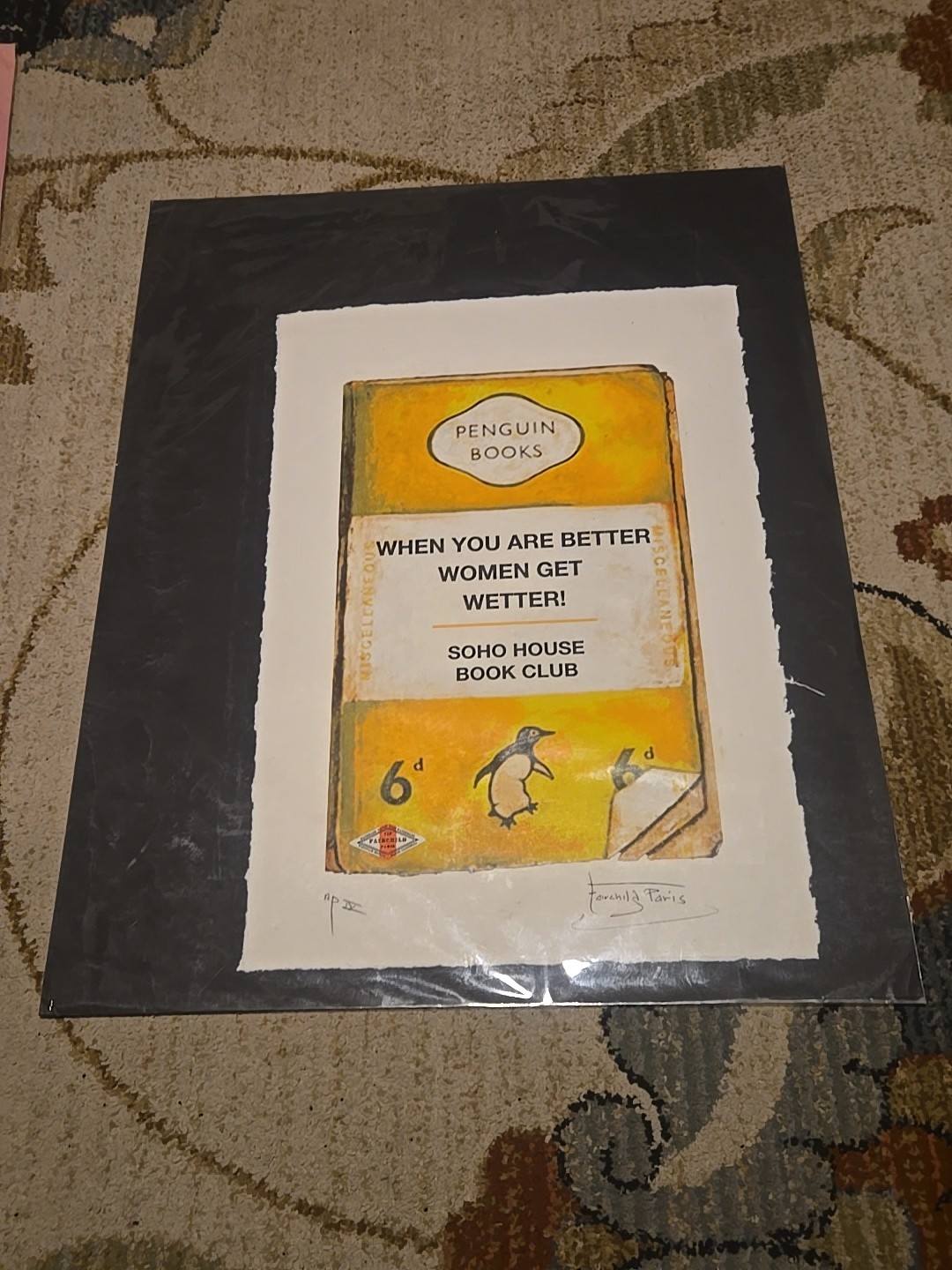 SOHO HOUSE When You Are Ltd Edition Print 22x 15 Signed Fairchild Paris G2U